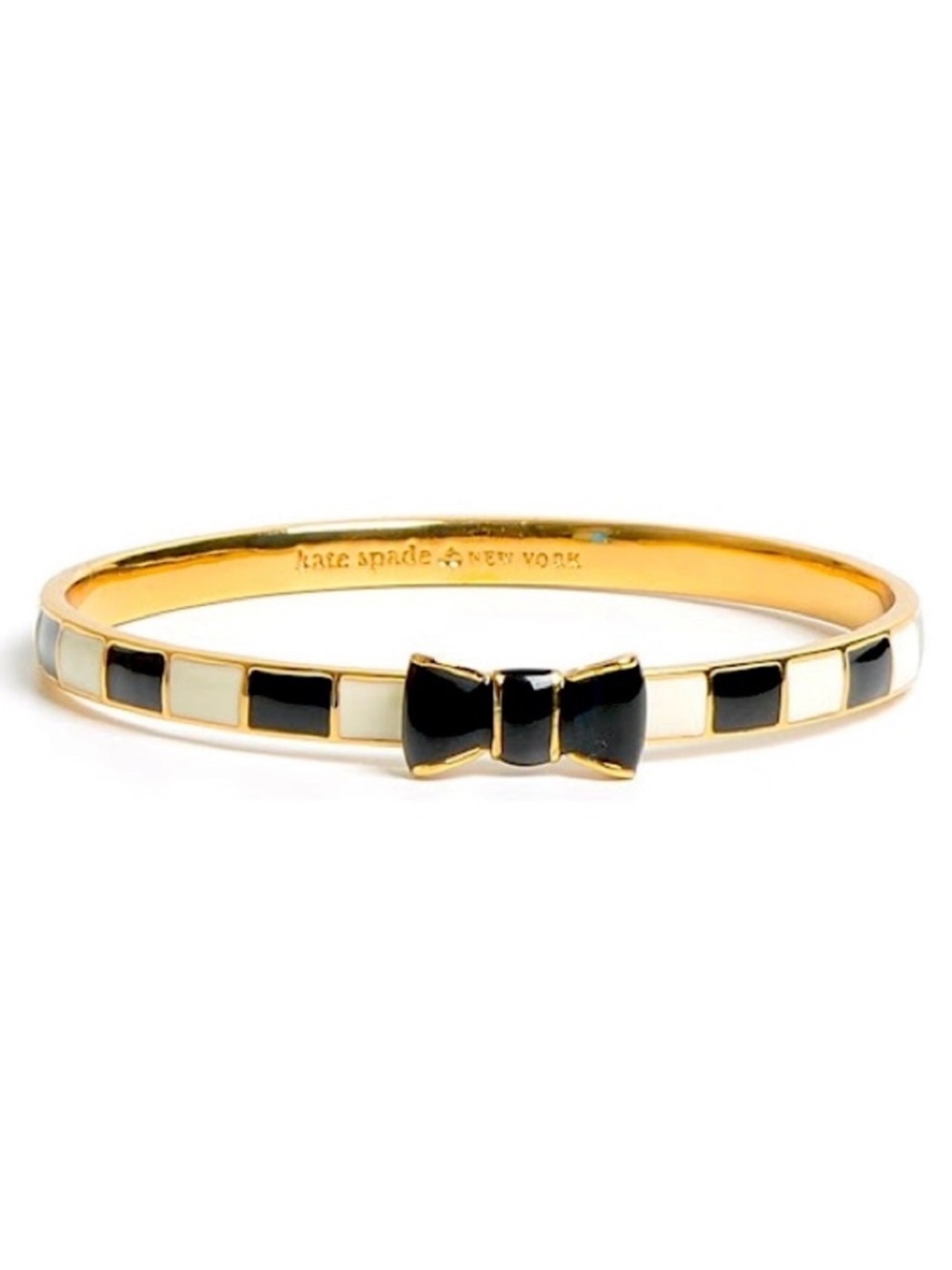 kate spade Black and White Take A Bow Bracelet
